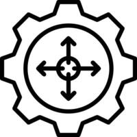 Gear setting symbol icon vector image. Illustration of the industrial wheel mechine mechanism design image