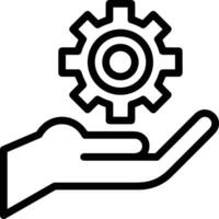 Gear setting symbol icon vector image. Illustration of the industrial wheel mechine mechanism design image