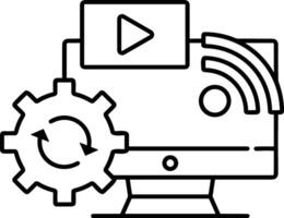 Gear setting symbol icon vector image. Illustration of the industrial wheel mechine mechanism design image