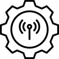 Gear setting symbol icon vector image. Illustration of the industrial wheel mechine mechanism design image