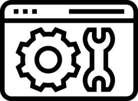 Gear setting symbol icon vector image. Illustration of the industrial wheel mechine mechanism design image