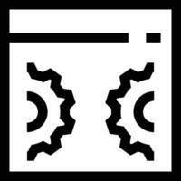 Gear setting symbol icon vector image. Illustration of the industrial wheel mechine mechanism design image