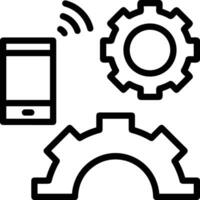 Gear setting symbol icon vector image. Illustration of the industrial wheel mechine mechanism design image