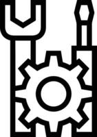 Gear setting symbol icon vector image. Illustration of the industrial wheel mechine mechanism design image
