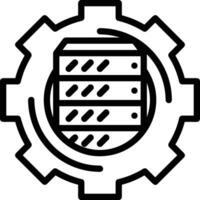 Gear setting symbol icon vector image. Illustration of the industrial wheel mechine mechanism design image