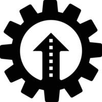 Gear setting symbol icon vector image. Illustration of the industrial wheel mechine mechanism design image