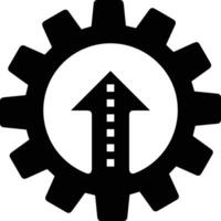 Gear setting symbol icon vector image. Illustration of the industrial wheel mechine mechanism design image