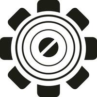 Gear setting symbol icon vector image. Illustration of the industrial wheel mechine mechanism design image