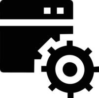 Gear setting symbol icon vector image. Illustration of the industrial wheel mechine mechanism design image