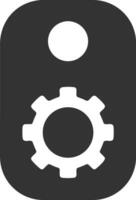 Gear setting symbol icon vector image. Illustration of the industrial wheel mechine mechanism design image