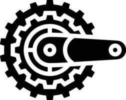 Gear setting symbol icon vector image. Illustration of the industrial wheel mechine mechanism design image