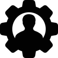 Gear setting symbol icon vector image. Illustration of the industrial wheel mechine mechanism design image