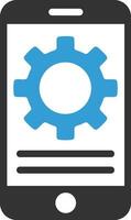 Gear setting symbol icon vector image. Illustration of the industrial wheel mechine mechanism design image