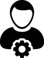 Gear setting symbol icon vector image. Illustration of the industrial wheel mechine mechanism design image