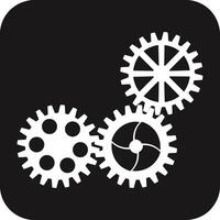 Gear setting symbol icon vector image. Illustration of the industrial wheel mechine mechanism design image