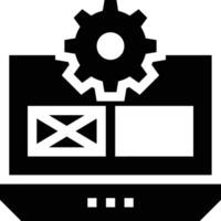 Gear setting symbol icon vector image. Illustration of the industrial wheel mechine mechanism design image