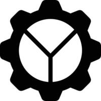 Gear setting symbol icon vector image. Illustration of the industrial wheel mechine mechanism design image