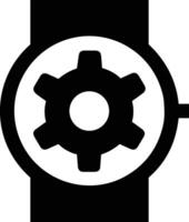 Gear setting symbol icon vector image. Illustration of the industrial wheel mechine mechanism design image