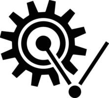 Gear setting symbol icon vector image. Illustration of the industrial wheel mechine mechanism design image