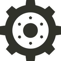 Gear setting symbol icon vector image. Illustration of the industrial wheel mechine mechanism design image