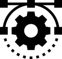 Gear setting symbol icon vector image. Illustration of the industrial wheel mechine mechanism design image