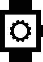 Gear setting symbol icon vector image. Illustration of the industrial wheel mechine mechanism design image