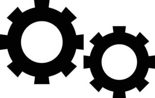 Gear setting symbol icon vector image. Illustration of the industrial wheel mechine mechanism design image