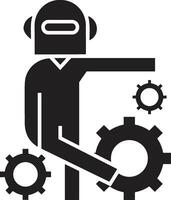 Gear setting symbol icon vector image. Illustration of the industrial wheel mechine mechanism design image