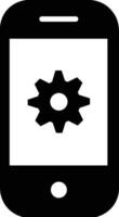 Gear setting symbol icon vector image. Illustration of the industrial wheel mechine mechanism design image