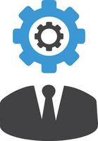 Gear setting symbol icon vector image. Illustration of the industrial wheel mechine mechanism design image