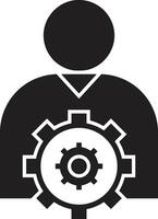 Gear setting symbol icon vector image. Illustration of the industrial wheel mechine mechanism design image