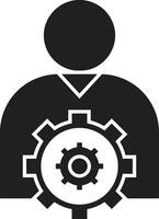 Gear setting symbol icon vector image. Illustration of the industrial wheel mechine mechanism design image