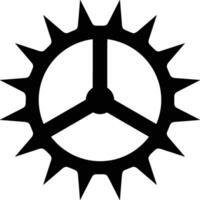 Gear setting symbol icon vector image. Illustration of the industrial wheel mechine mechanism design image