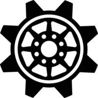 Gear setting symbol icon vector image. Illustration of the industrial wheel mechine mechanism design image