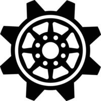 Gear setting symbol icon vector image. Illustration of the industrial wheel mechine mechanism design image