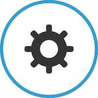 Gear setting symbol icon vector image. Illustration of the industrial wheel mechine mechanism design image