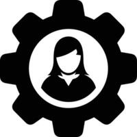 Gear setting symbol icon vector image. Illustration of the industrial wheel mechine mechanism design image