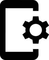 Gear setting symbol icon vector image. Illustration of the industrial wheel mechine mechanism design image