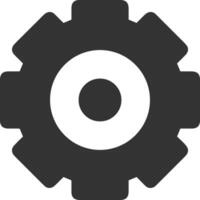 Gear setting symbol icon vector image. Illustration of the industrial wheel mechine mechanism design image