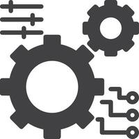 Gear setting symbol icon vector image. Illustration of the industrial wheel mechine mechanism design image