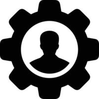 Gear setting symbol icon vector image. Illustration of the industrial wheel mechine mechanism design image