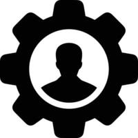 Gear setting symbol icon vector image. Illustration of the industrial wheel mechine mechanism design image