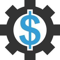 Gear setting symbol icon vector image. Illustration of the industrial wheel mechine mechanism design image