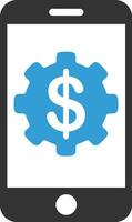 Gear setting symbol icon vector image. Illustration of the industrial wheel mechine mechanism design image