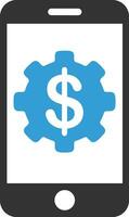 Gear setting symbol icon vector image. Illustration of the industrial wheel mechine mechanism design image