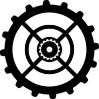 Gear setting symbol icon vector image. Illustration of the industrial wheel mechine mechanism design image