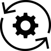 Gear setting symbol icon vector image. Illustration of the industrial wheel mechine mechanism design image