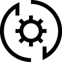 Gear setting symbol icon vector image. Illustration of the industrial wheel mechine mechanism design image