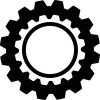 Gear setting symbol icon vector image. Illustration of the industrial wheel mechine mechanism design image