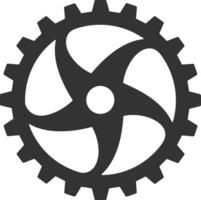 Gear setting symbol icon vector image. Illustration of the industrial wheel mechine mechanism design image